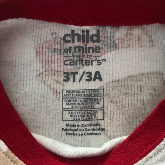 Carter’s Child of Mine Toddler 2-Piece Santa Print Pajama Set – Size 3T - Picture 5 of 6